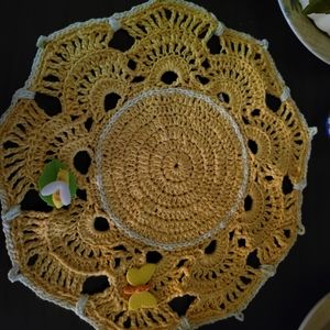 Hand crochet table center piece
